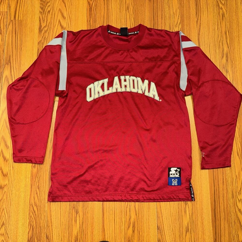 Vintage Team Starter Brand Oklahoma Sooners Long Sleeve Shirt Size M